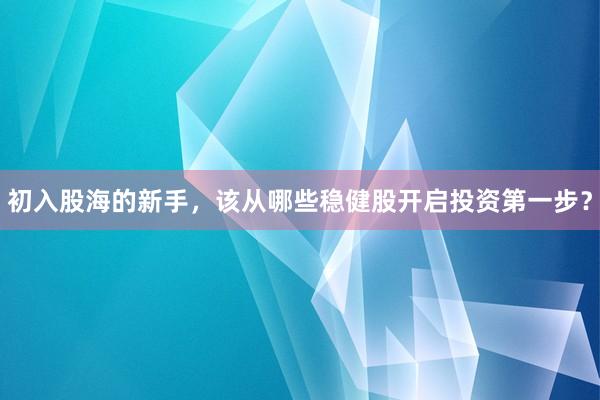 初入股海的新手，该从哪些稳健股开启投资第一步？