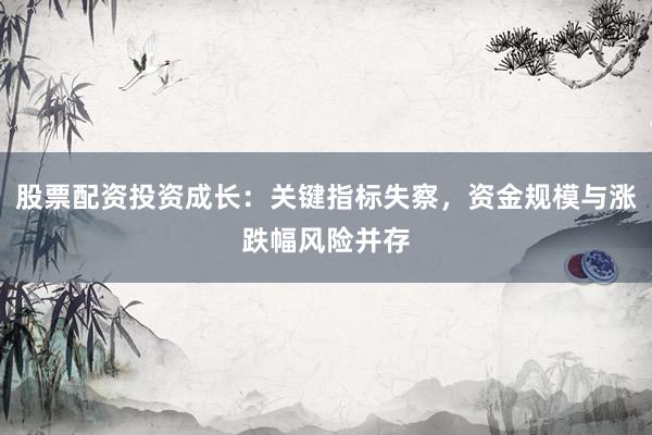股票配资投资成长：关键指标失察，资金规模与涨跌幅风险并存