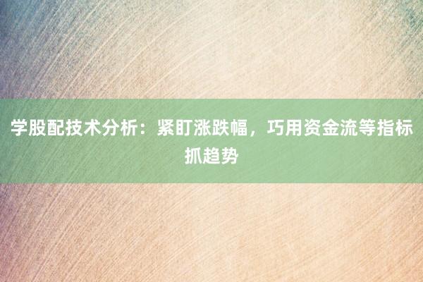 学股配技术分析：紧盯涨跌幅，巧用资金流等指标抓趋势