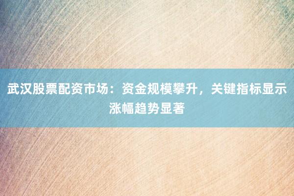 武汉股票配资市场：资金规模攀升，关键指标显示涨幅趋势显著
