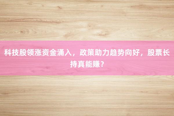 科技股领涨资金涌入,政策助力趋势向好,股票长持真能赚?
